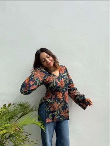 Ladies Printed Kurtis, Size: m to 3xl