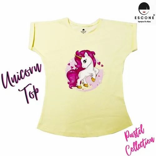 Half Sleeve Girls T shirt Top, Casual Wear