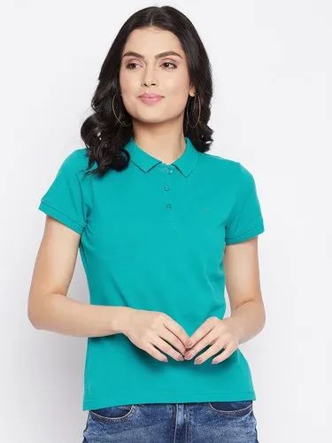Ladies Spirit Plain Polo T Shirt, 220g Collar T Shirt, Prime Polyester Honeycomb Fabric