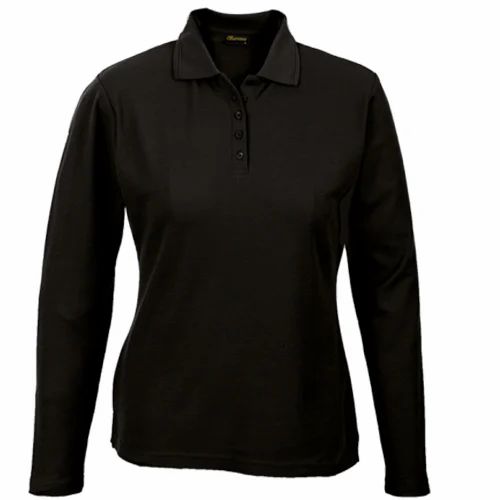 Casual Wear Ladies Full Sleeve Collar T Shirt