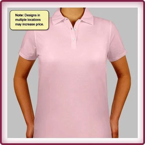 Half Sleeve Ladies Jersey Polo T Shirt, Size: Medium