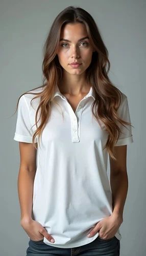 Half Sleeve Casual Wear White Women Polo T Shirt, Size: Large
