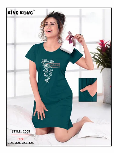 Half Sleeve Ladies Long T Shirt, Casual Wear, Size: m to xxl