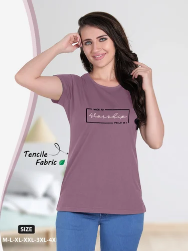 Half Sleeve Ladies Short T Shirt, Daily Wear