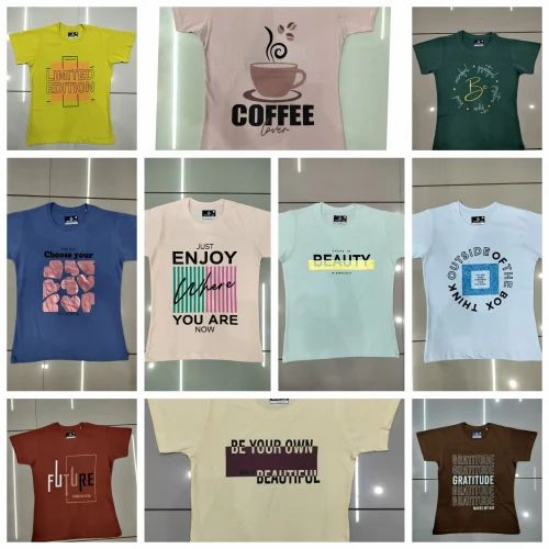 Half Sleeve Ladies Knitted T-Shirts, Size: Medium