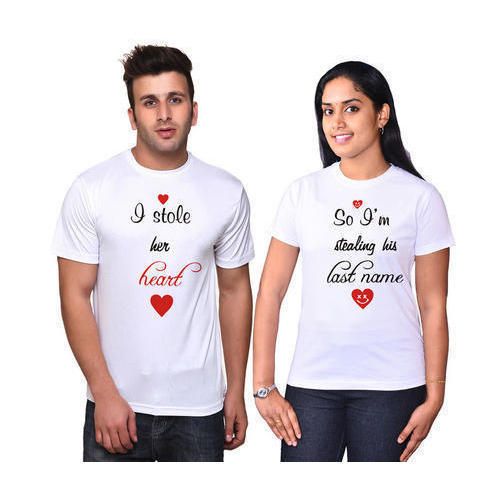 Couple Half Sleeves T Shirts