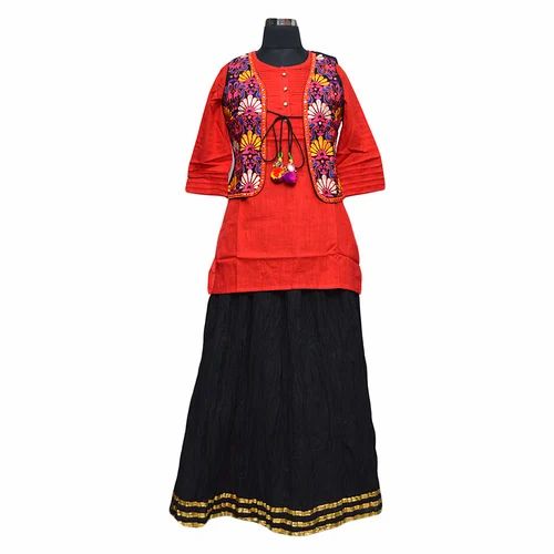 Short Kurti With Skirt