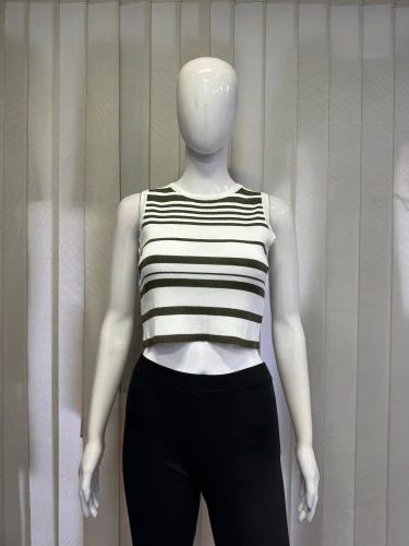 Sleeveless Ladies 173 Knitted T Shirts, Size: Medium