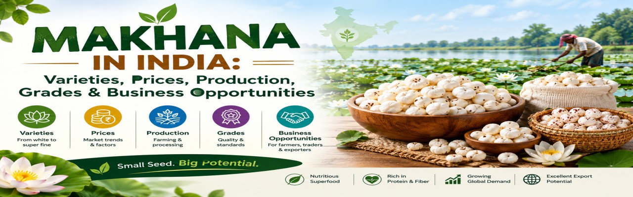 Makhana in India Varieties, Prices, Production, Grades & Business Opportunities