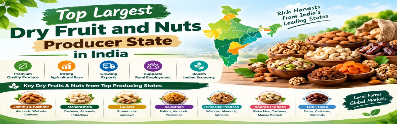 Top Dry Fruit and Nuts Producing States in India 2026-27 Guide