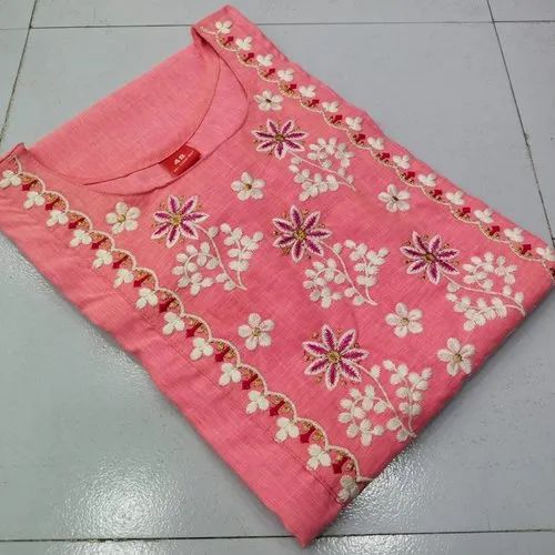 Big Size Embroidered Kurti, Party Wear