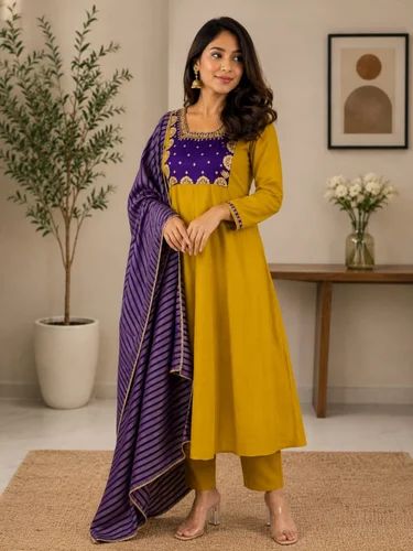 PURE VISCOSE MUL CHANDERI Anarkali Cotton Ladies Designer Kurtis