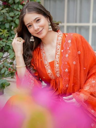 Designer 3 Piece Kurti Set, PV CHANDERI