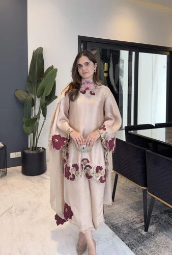 New Design Kurta Pent Dupatta Set Roman Glass With Embroidery Multi Work