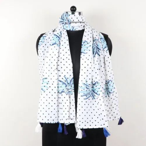 Daily Use Casual Wear Hand Block Printed Cotton Stole