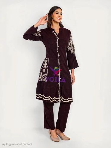 Matelco Woollen kurti with embroidery