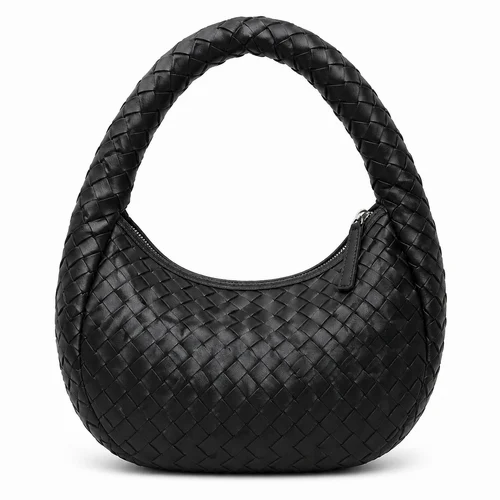 Ladies Leather Woven Hobo Bag