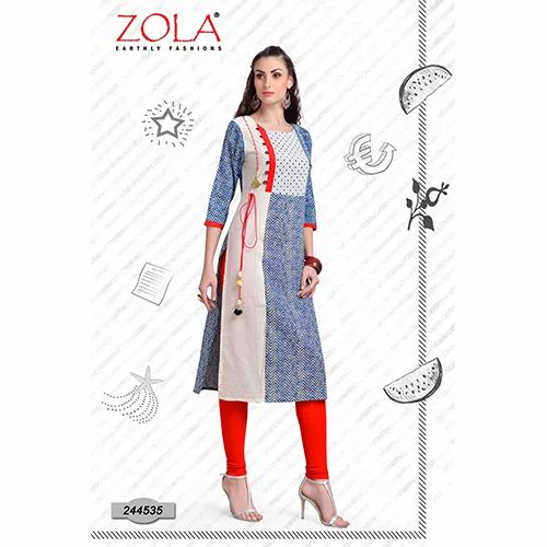 Zola Cotton Ikat Designer Kurti