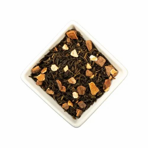 Tifusion Organic Orange Cinnamon Green Whole Leaf Tea - Oriental Treasure Tea, Leaves