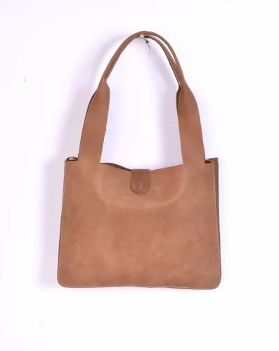 Female Plain Leather Shoulder Bag