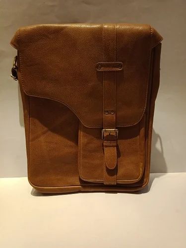 Mon Exports Brown Genuine Leather Side Bag, Pure Leather: Yes, Pure Leather: Yes