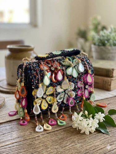 Printed Mirror Multi Flap Bag