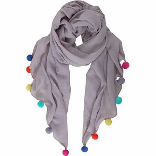 Light Steel Blue 180 Cm Ladies Designer Scarf