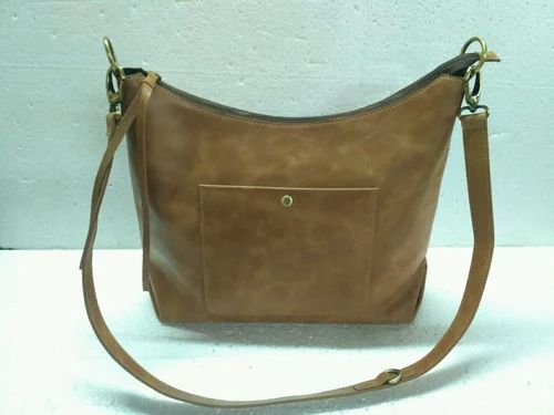 Crunch Leather Ladies Hobo Bag