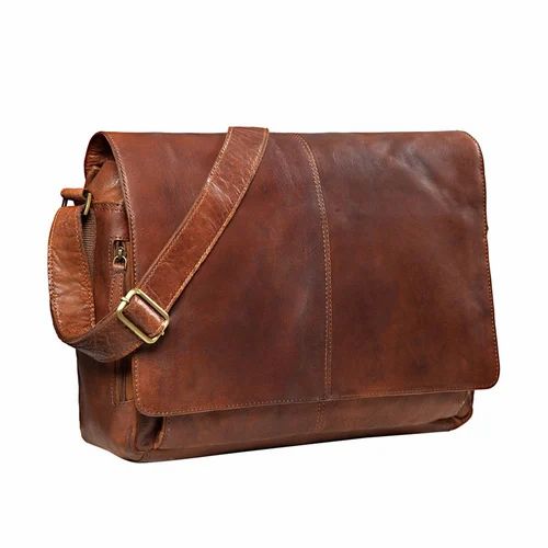 Rustic Leather Briefcase Shoulder Bag