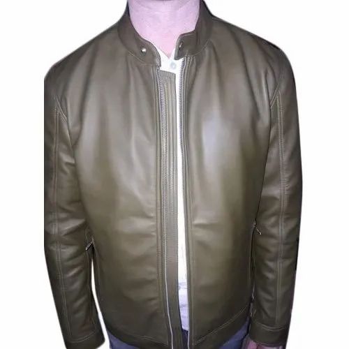 Hooded Biker Brown Leather Jacket