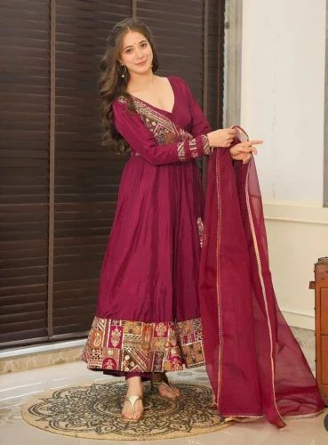 Festive Special Women's Wedding Ethnic Kurti Wear Handmade Indian Cotton Suit Women's party