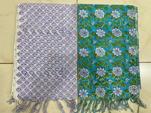 Hand Block Printed Cotton Stole