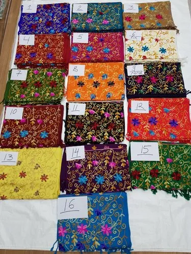 Printed woollen embroidery stoles