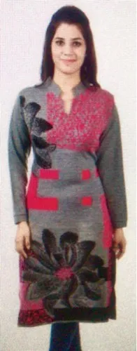 Woolen Printed woollen designer kurti