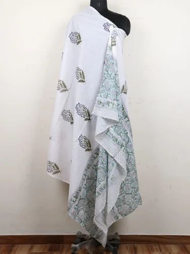 Multicolor Beach Wear Ladies Scarves Made By Block Printed Fabric