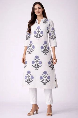 Cotton Kurti Pant Set (Printed)