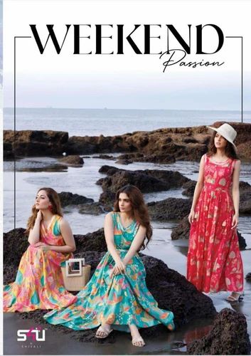 Rayon Flared Kurtis