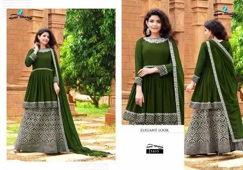 Pulak sarees Georgette Designer Punjabi Dress, For 00225
