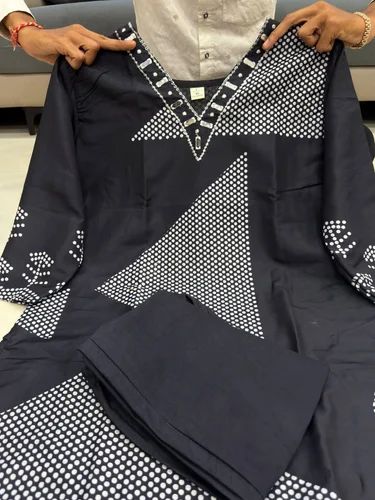 Straight Designer Kurti For Summer, Cotton
