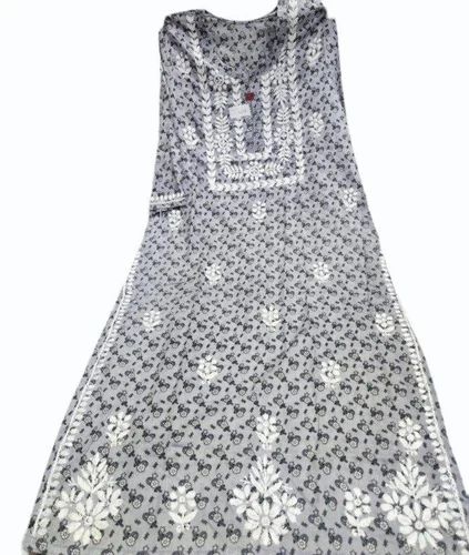 Cotton Chikankari Kurtis