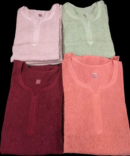 Cotton Muslin Top Chikankari