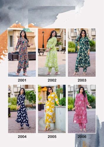 Rayon Ladies Printed Kurtis, A-Line