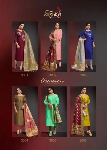 Designer Silk Festive Wear Kurti