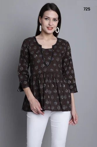 Cotton Black Tunic Kurti