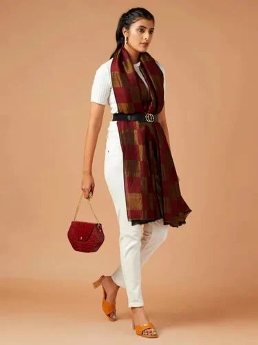 Maroon SKU AS01178436 Cashmere Stole