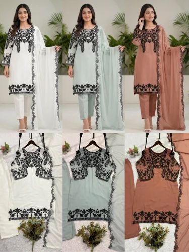 Straight Ladies Designer Kurti Set, Georgette