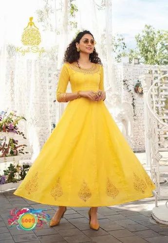 Cotton Party Wear Kajal Style Fashion Season Vol 6 Fancy Kurti Catlog, Wash Care: Dry clean