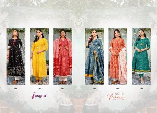 Psyna Pehnava Anarkali Cotton Top, Party Wear