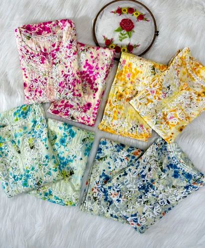 Cotton Lucknowi Mul Mul Plazo Kurti Set Wholesaler