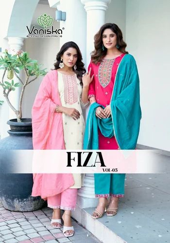 VANISKA FIZA VOL 5 ROMAN SILK KURTI WHOLESALE EXPORTER